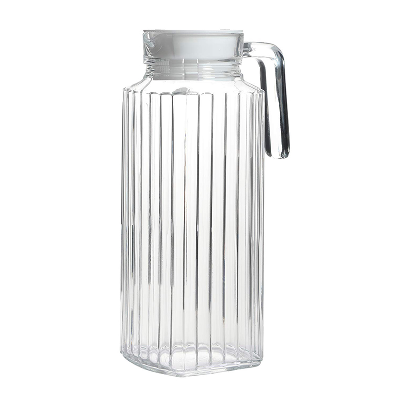 Luminarc Jug Quadro Fridge 1.3L With White Lid L9918 1 Luminarc Jug Quadro Fridge 1.3L With White Lid L9918