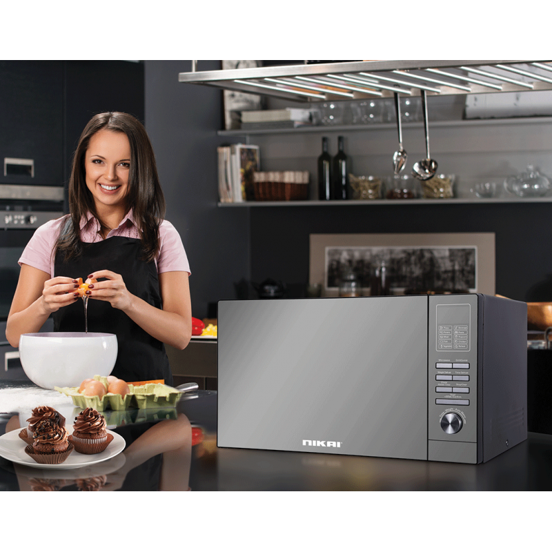 Nikai Microwave 25L Digital 5 Power Levels With Grill Function 900W Nmo250Mdg Defrost Settings Cooking End Signal 10 Auto Menus Mirror Finish Push Button Door 5 Nikai Microwave 25L Digital 5 Power Levels With Grill Function 900W Nmo250Mdg Defrost Settings Cooking End Signal 10 Auto Menus Mirror Finish Push Button Door
