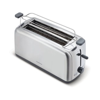 Kenwood Toaster 4 Slice Browning Control Long Slots 1500w Ttm470 - Defrost Function 2 Long Slots Warming Rack 6 Browning Levels With Cord Storage