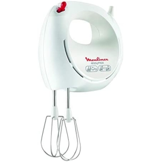 Moulinex Easymax Hand Mixer 200W 5 Speeds 2 Attachments White HM250127