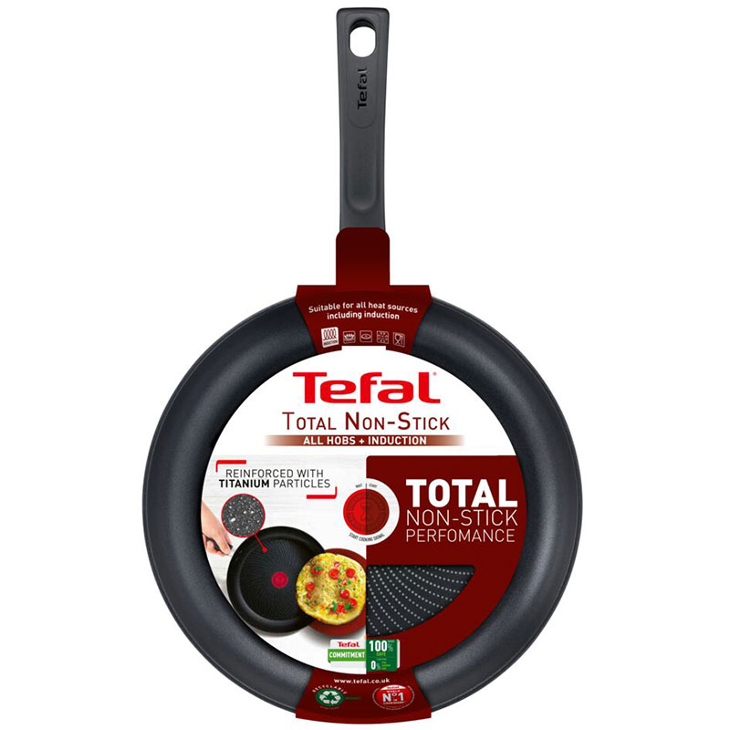 Tefal Total Frypan 28Cm Nonstick Induction G1520644 Aluminium Material Heat Indicator Thermo Signal Titanium Coating Made In France 7 Tefal Total Frypan 28Cm Nonstick Induction G1520644 Aluminium Material Heat Indicator Thermo Signal Titanium Coating Made In France