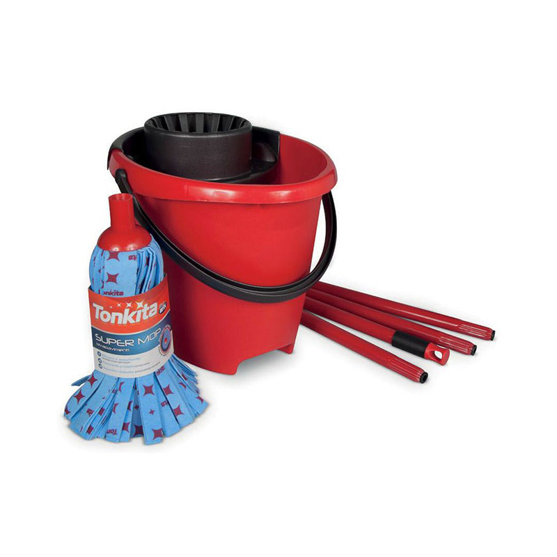 Tonkita Mop Kit Floor Washing Bucket, Mop &Amp; Handle 0212 1 Tonkita Mop Kit Floor Washing Bucket, Mop &Amp; Handle 0212