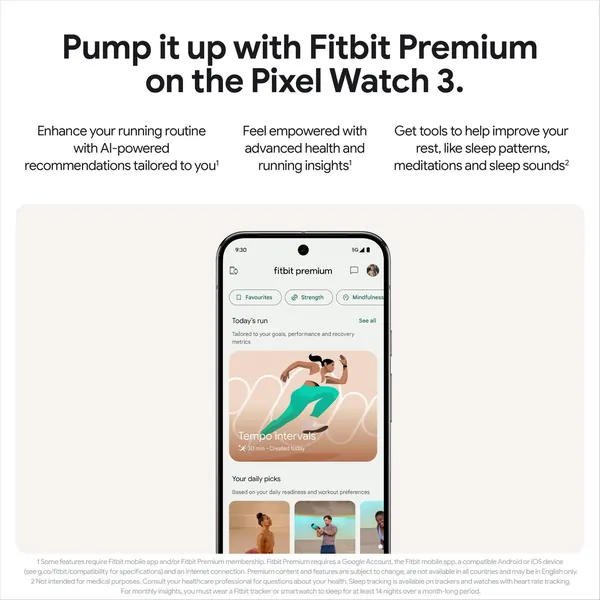 Google Pixel Watch 3 Wi-Fi 41Mm - Silver With Porcelain Active Band 11 Google Pixel Watch 3 Wi-Fi 41Mm - Silver With Porcelain Active Band