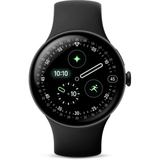 Google Pixel Watch 4 Wi-Fi 45mm - Matte Black with Obsidian Active Band