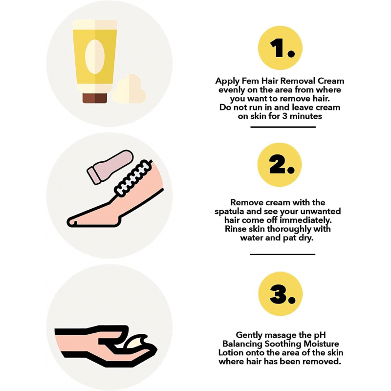 Dabur Fem Hair Removal Cream For All Types Of Skin 120G Lemon 6 Dabur Fem Hair Removal Cream For All Types Of Skin 120G Lemon - Set Of 3 Pcs