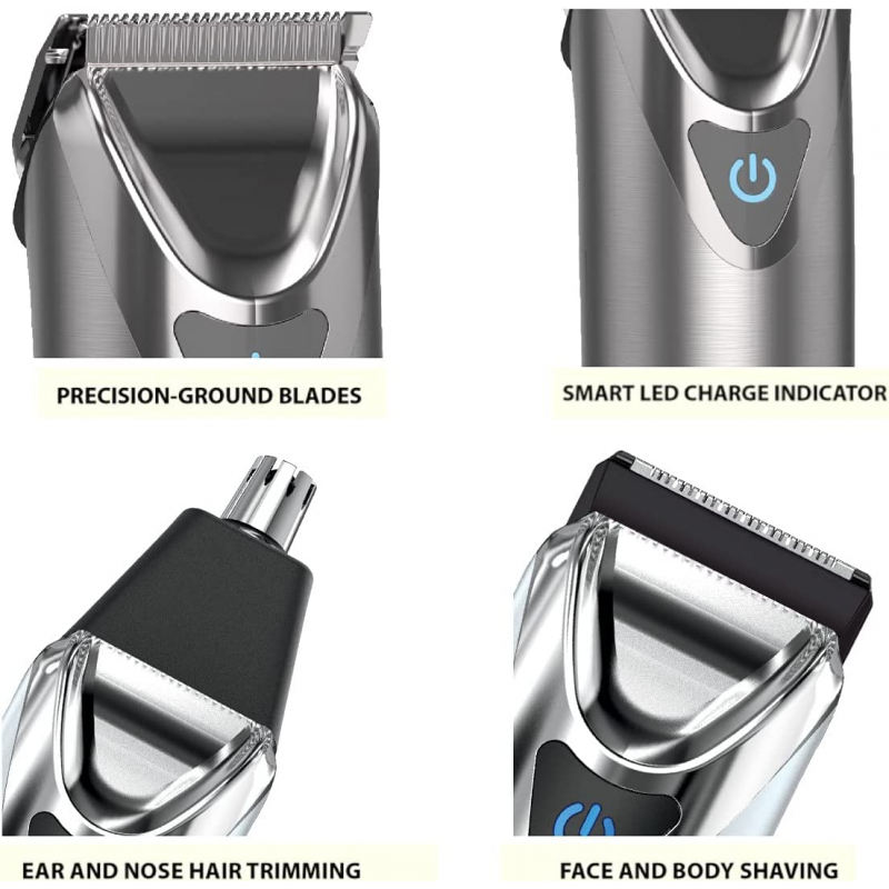 Wahl Lithium Ion Stainless Steel Trimmer 9818-727 3 Wahl Lithium Ion Stainless Steel Trimmer 9818-727