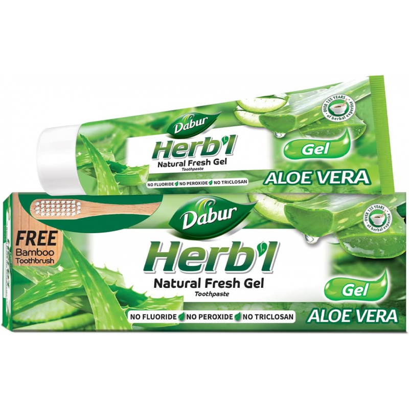 Dabur Herbal Germ Kill Toothpaste Aloe Vera 150G With Brush 4 Dabur Herbal Germ Kill Toothpaste Aloe Vera 150G With Brush - Set Of 3 Pcs