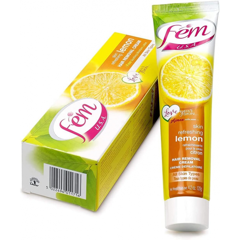Dabur Fem Hair Removal Cream For All Types Of Skin 120G Lemon 3 Dabur Fem Hair Removal Cream For All Types Of Skin 120G Lemon - Set Of 3 Pcs