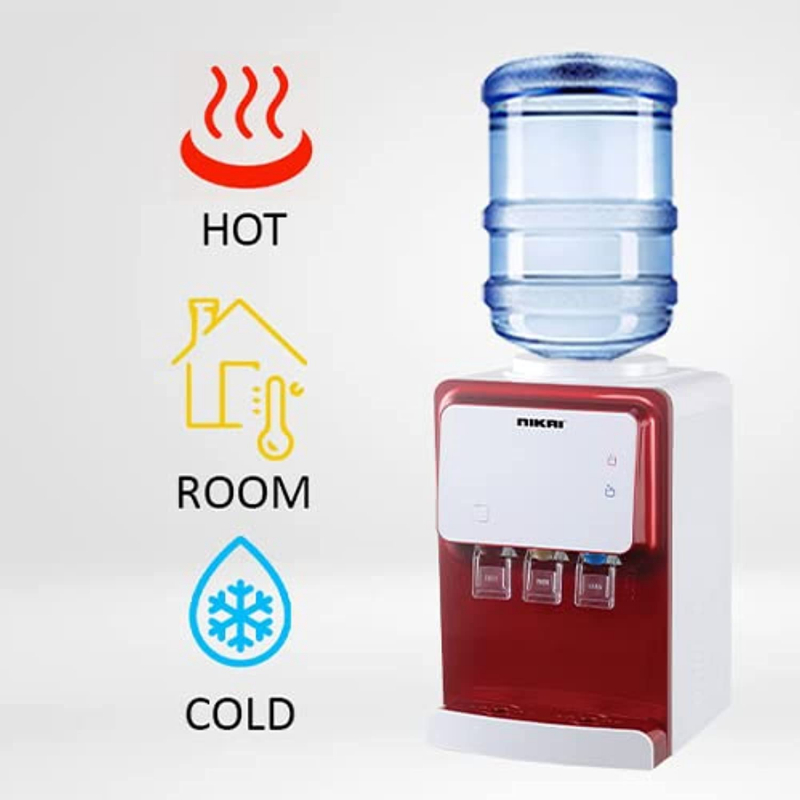 Nikai Water Dispenser 3 Taps Top Load With Table Top Nwd1900T 3 Taps Hot Normal And Cold Compressor Cooling Anti Bacterial Design 3 Nikai Water Dispenser 3 Taps Top Load With Table Top Nwd1900T 3 Taps Hot Normal And Cold Compressor Cooling Anti Bacterial Design