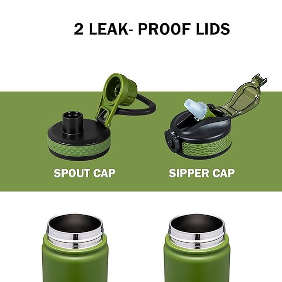 Pigeon Rush Thermos Flask 1000Ml Green – Stainless Steel Sipper With Straw, Cleaner &Amp; Extra Cap Sap 16262 3 Pigeon Rush Thermos Flask 1000Ml Green – Stainless Steel Sipper With Straw, Cleaner &Amp; Extra Cap Sap 16262