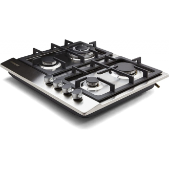 Nikai Gas Cooker 5 Burner Steel Built in Hob 800x500x120 NGH5005N Stainless Steel Auto Ignition System With Cast Iron Pan Support Straight Flame