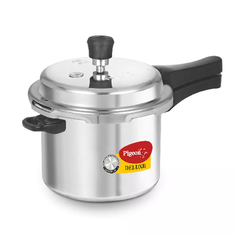 Pigeon Pressure Cooker 3L Deluxe Outer Lid Aluminium Sap 102 - Ergonomic Sturdy Handle Thermal Efficiency Special Alloy Safety Plug 1 Pigeon Pressure Cooker 3L Deluxe Outer Lid Aluminium Sap 102 - Ergonomic Sturdy Handle Thermal Efficiency Special Alloy Safety Plug