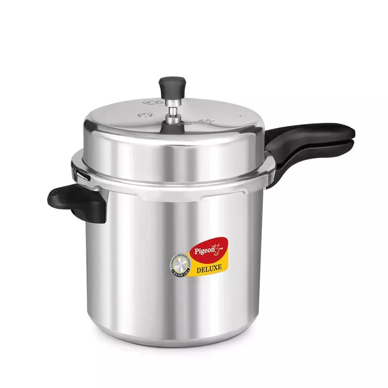 Pigeon Pressure Cooker 12L Deluxe Outer Lid Aluminium Sap 106 - Ergonomic Sturdy Handle Thermal Efficiency Special Alloy Safety Plug 1 Pigeon Pressure Cooker 12L Deluxe Outer Lid Aluminium Sap 106 - Ergonomic Sturdy Handle Thermal Efficiency Special Alloy Safety Plug