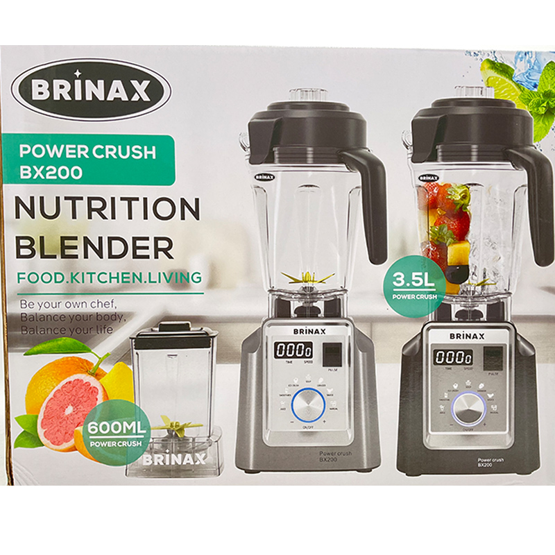 Brinax Blender 3.5L Multi-Functional Stainless Steel Blades Powerful Motor 1800W Bx200 3 Brinax Blender 3.5L Multi-Functional Stainless Steel Blades Powerful Motor 1800W Bx200
