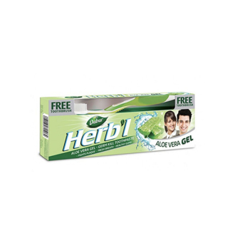 Dabur Herbal Germ Kill Toothpaste Aloe Vera 150g with Brush - Set of 3 Pcs