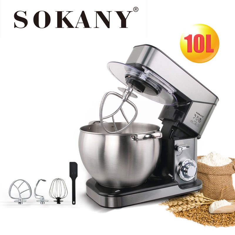 Sokany Electric Stand Mixer 2000W 10L 6 Speed + Pulse 3 Attachments Sc-623 5 Sokany Electric Stand Mixer 2000W 10L 6 Speed + Pulse 3 Attachments Sc-623