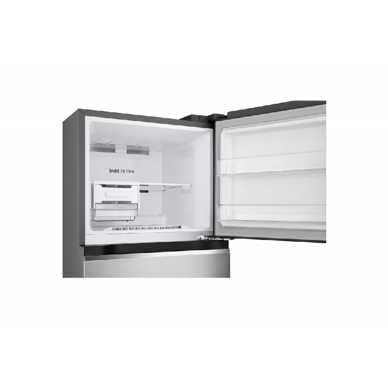 Lg Refrigerator 217L Double Door Top Freezer Linear Cooling, Door Cooling, Multi Air Flow, Smart Inverter Compressor Platinum Silver Gv B212Plgb