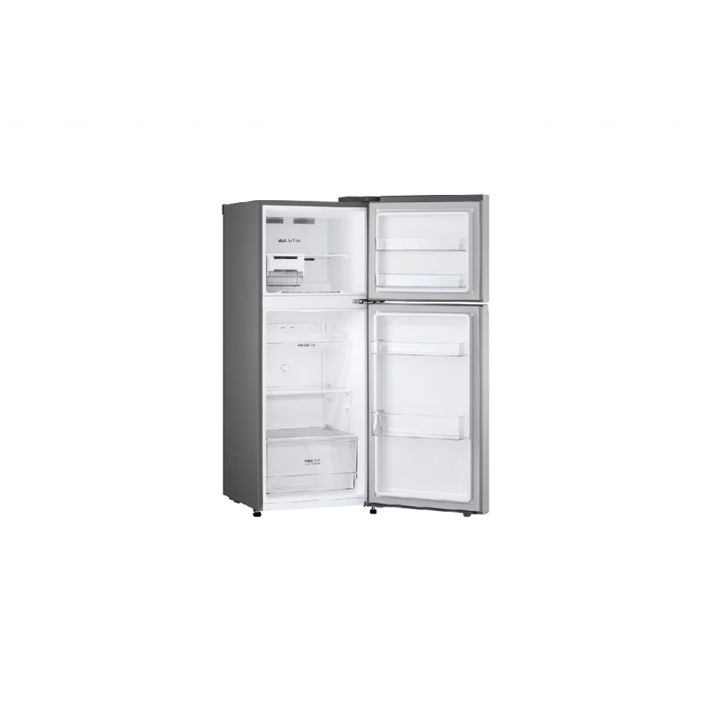 Lg Refrigerator 217L Double Door Top Freezer Linear Cooling, Door Cooling, Multi Air Flow, Smart Inverter Compressor Platinum Silver Gv B212Plgb