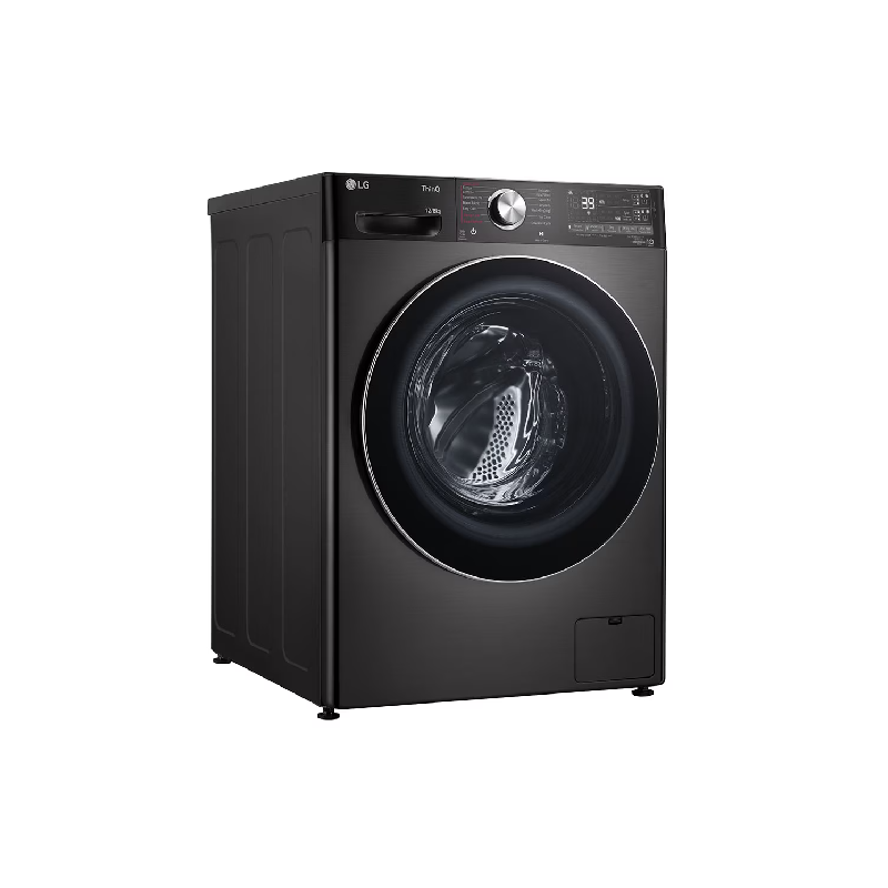 Lg Washing Machine 12Kg &Amp; 8Kg Washer &Amp; Dryer, Front Load, Ai Dd, Steam, Chrome Rim, Glass Door, Smart Diagnosis, Thinq Wi-Fi, Turbo Wash F4V9Bdp2Ee