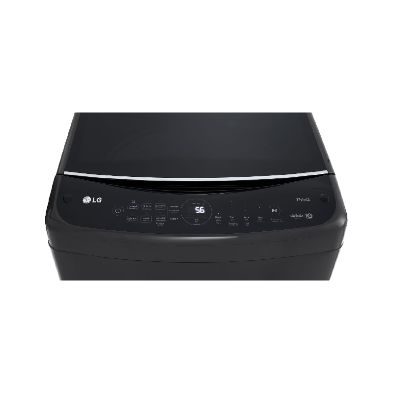 Lg Washing Machine 19Kg Top Load, 6 Motion Dd, Inverter Direct Drive, Lint Filter, Steam Functionality, Smart Diagnosis, Middle Black Lcd Display T19H3Sdht2