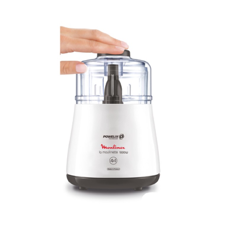 Moulinex Multi Moulinette Chopper 1000W, Powelix Blade Technology, 6 In 1 Functions Blade For Blending, Mixing And Chopping, Easy 1-2-3 Start Up, Ultra Powerful Motor, Dpa144