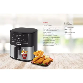 Nikai Airfryer 5.7L Digital 1650W NAF577D 60 Mins Timer 11 Preset Cooking With Touch Panel