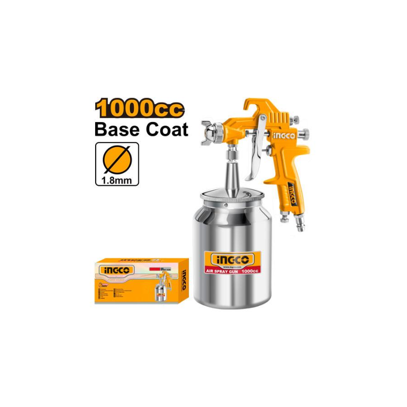Ingco Air Spray Gun 1000Cc With With Europe, Usa, Nitto &Amp; Italy Type Connector Asg3105 2 Ingco Air Spray Gun 1000Cc With With Europe, Usa, Nitto &Amp; Italy Type Connector Asg3105