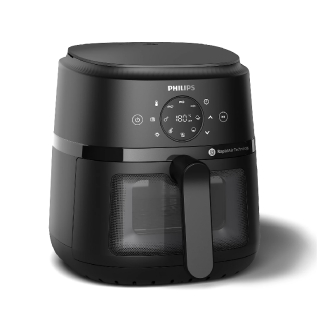 Philips Digital Air Fryer 4.2L 1500W with LED Display, Glass Window, Cool Wall Exterior NA220/09