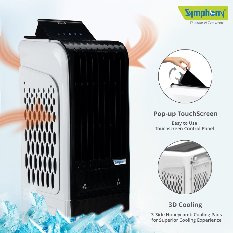 Symphony Tower Air Cooler 30L With Magnetic Full Function Remote Diet 3D 30I 8 Symphony Tower Air Cooler 30L With Magnetic Full Function Remote Diet 3D 30I