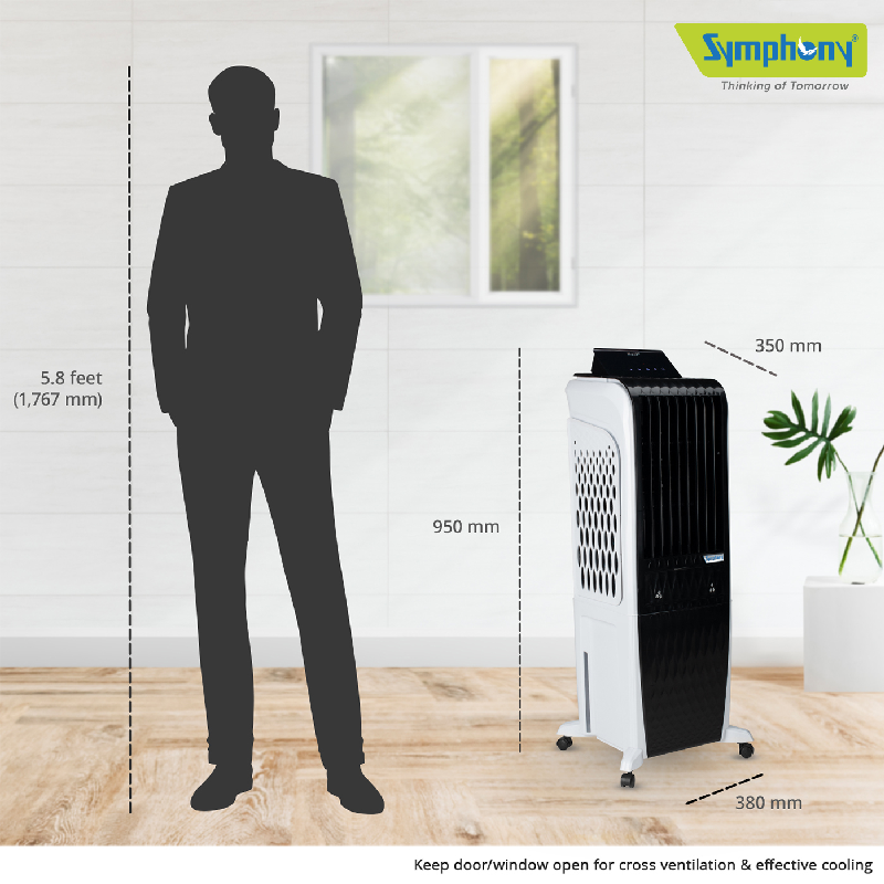Symphony Tower Air Cooler 30L With Magnetic Full Function Remote Diet 3D 30I 7 Symphony Tower Air Cooler 30L With Magnetic Full Function Remote Diet 3D 30I