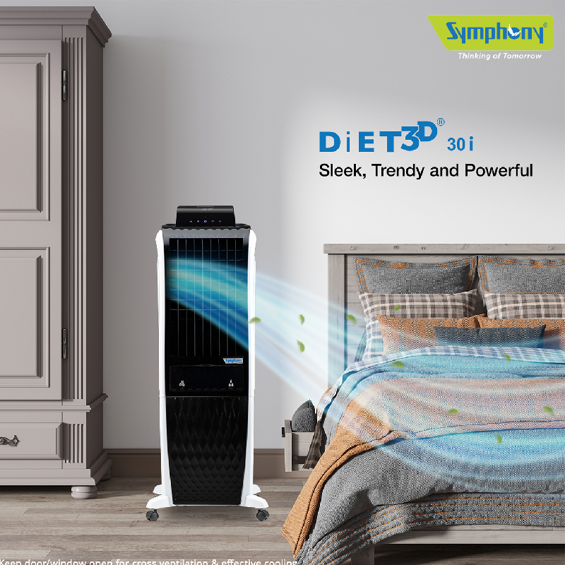 Symphony Tower Air Cooler 30L With Magnetic Full Function Remote Diet 3D 30I 6 Symphony Tower Air Cooler 30L With Magnetic Full Function Remote Diet 3D 30I