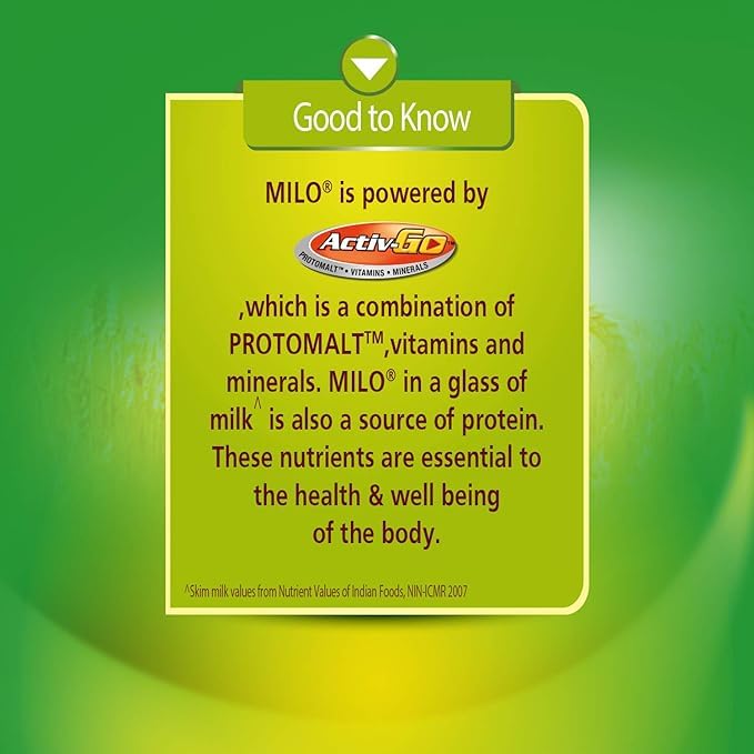 Nestle Milo Chocolate Milk Powder Active-Go, Low Gi, Source Of Protein, 8 Vitamins &Amp; Minerals, 10G Sachet (Pack Of 12) 2 Nestle Milo Chocolate Milk Powder Active-Go, Low Gi, Source Of Protein, 8 Vitamins &Amp; Minerals, 10G Sachet (Pack Of 12)