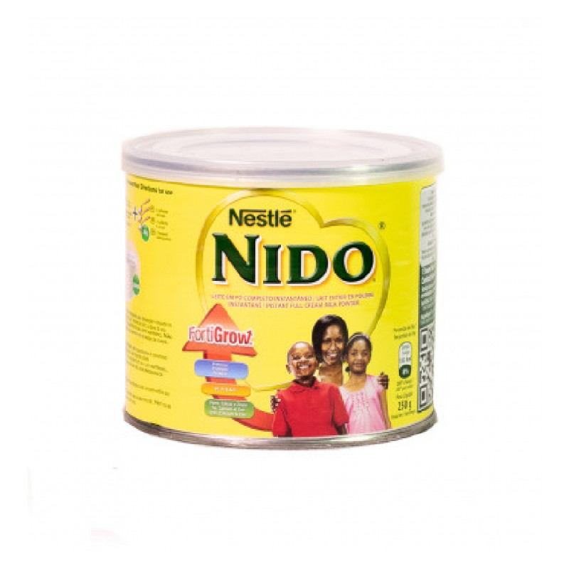 Nestle Nido Milk Powder, Fortified, Rich In Fiber, Immunity - Iron, Zinc, Vitamins A,C &Amp; D 250G Tin - Set Of 3 Pcs