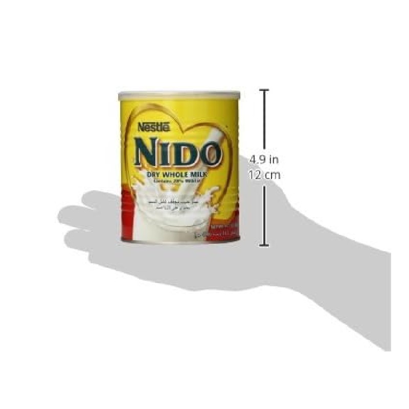 Nestle Nido Milk Powder, Fortified, Rich In Fiber, Immunity - Iron, Zinc, Vitamins A,C &Amp; D 400G Tin - Set Of 3 Pcs