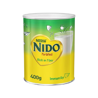 Nestle Nido Fortified Instant Milk Powder, Full Cream 400g (Pack of 12pcs)