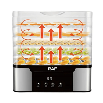 RAF Fruit Dehydrator 5 Trays 350W, Adjustable Temperature, Simple Operation R.6801