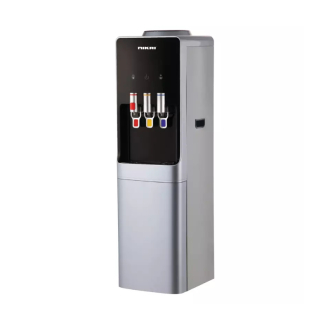 Nikai Water Dispenser 3 Taps Top Load With Refrigerator NWD2808RS 3 Taps Hot Normal And Cold Compressor Cooling Steel Tank Anti Bacterial Design
