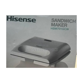 HISENSE Sandwich Maker with Non-Stick Plates, 700 Watts HSM701GCW