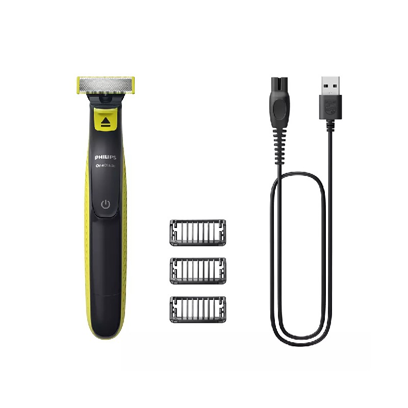 Philips 1 Blade Shaver/Trimmer, Rechargeable, Ni-Mh Battery 8 Hours Recharge With A Usb-A Cable, 45 Mins Runtime, 5 In 1 Adjustable Clip On Comb Qp2724/10