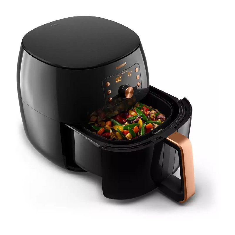Philips Air Fryer Xxl, 7.3L, Automatic Shut Off, Cool Wal Exterior, Temperature Control, Smart Sensing Tecnology, Led Display, Patented Rapid Air Flow Design, Pre Set Cooking Function Hd9860