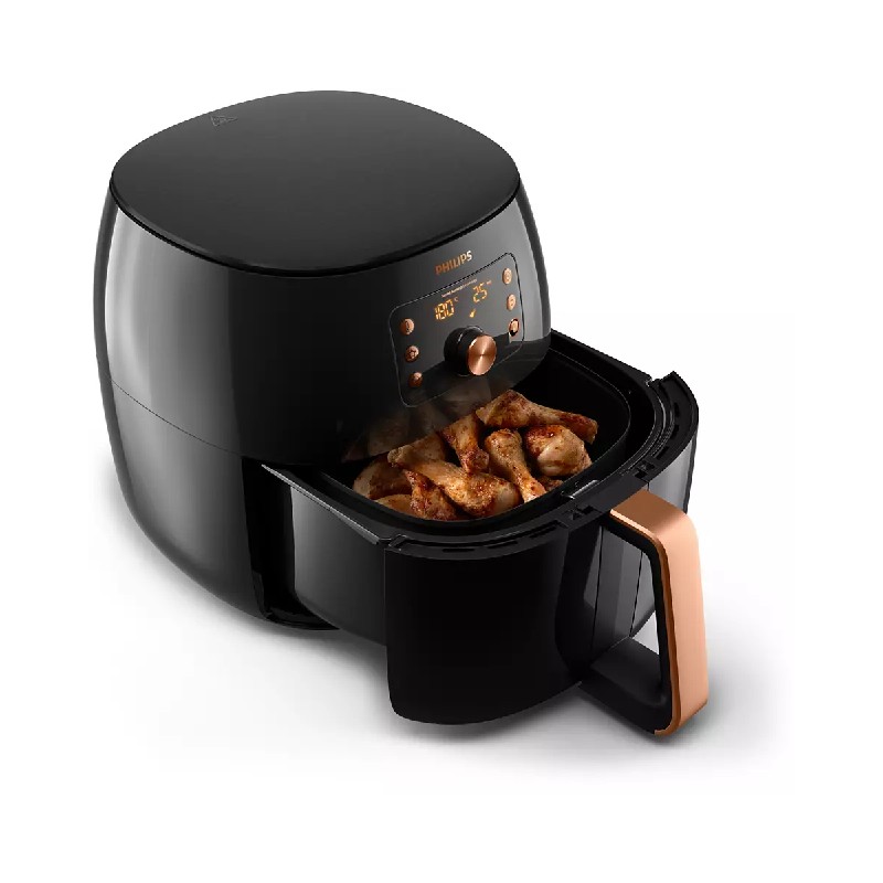 Philips Air Fryer Xxl, 7.3L, Automatic Shut Off, Cool Wal Exterior, Temperature Control, Smart Sensing Tecnology, Led Display, Patented Rapid Air Flow Design, Pre Set Cooking Function Hd9860