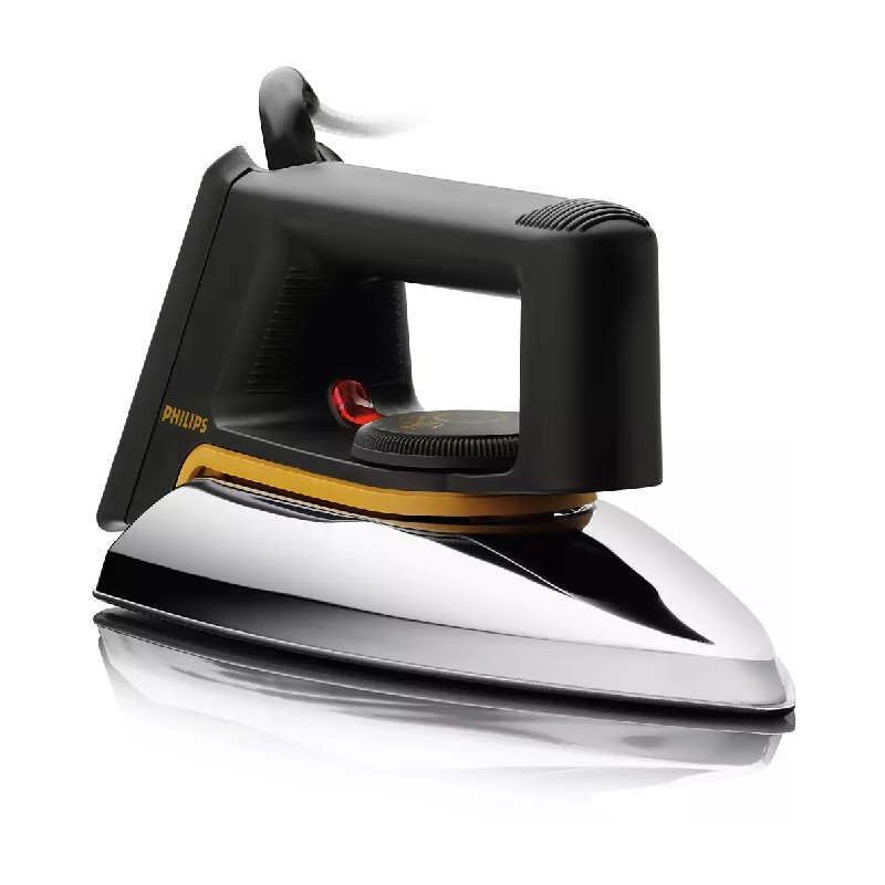 Philips Dry Iron, 1000W, Non Stick, Aluminium Soleplate, 3 Pin Plug, Easy Tempreture Control, 1.9M Cord Length Hd1172/01