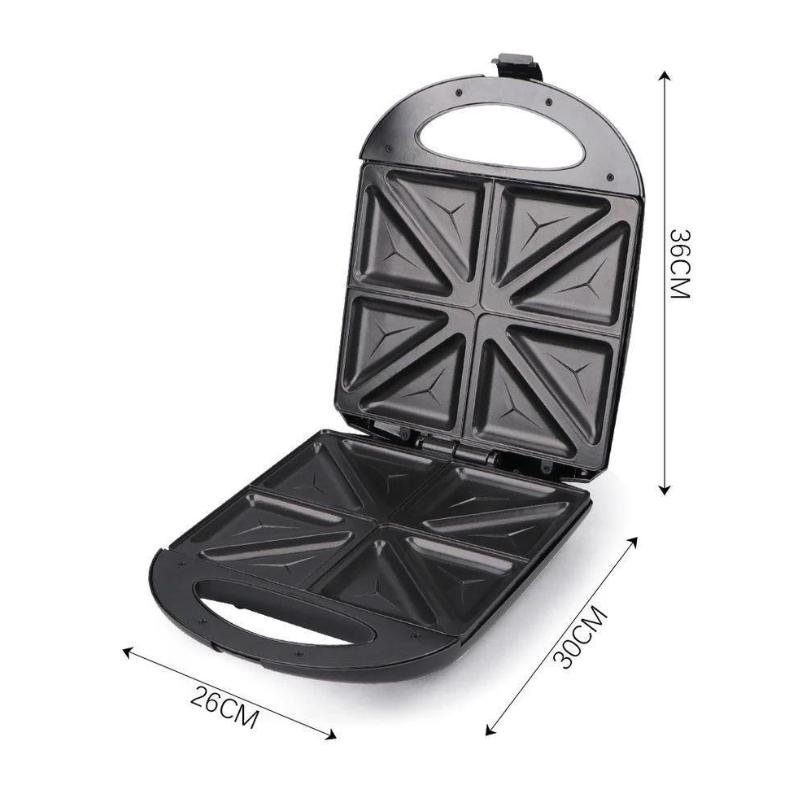 Raf Sandwich Maker 1400W 4 Slice Double-Sided Heating, Non-Stick Coated R.2290 4 Raf Sandwich Maker 1400W 4 Slice Double-Sided Heating, Non-Stick Coated R.2290