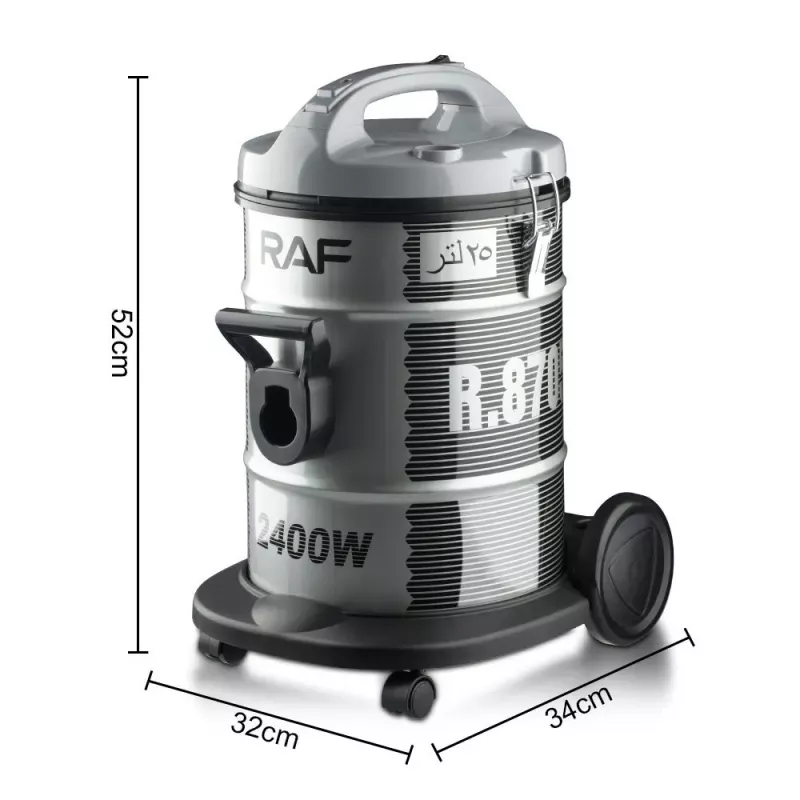 Raf Vaccum Cleaner 21L 2400W Dry Clogging Protection, Strong Suction, Dust Separation R.8705