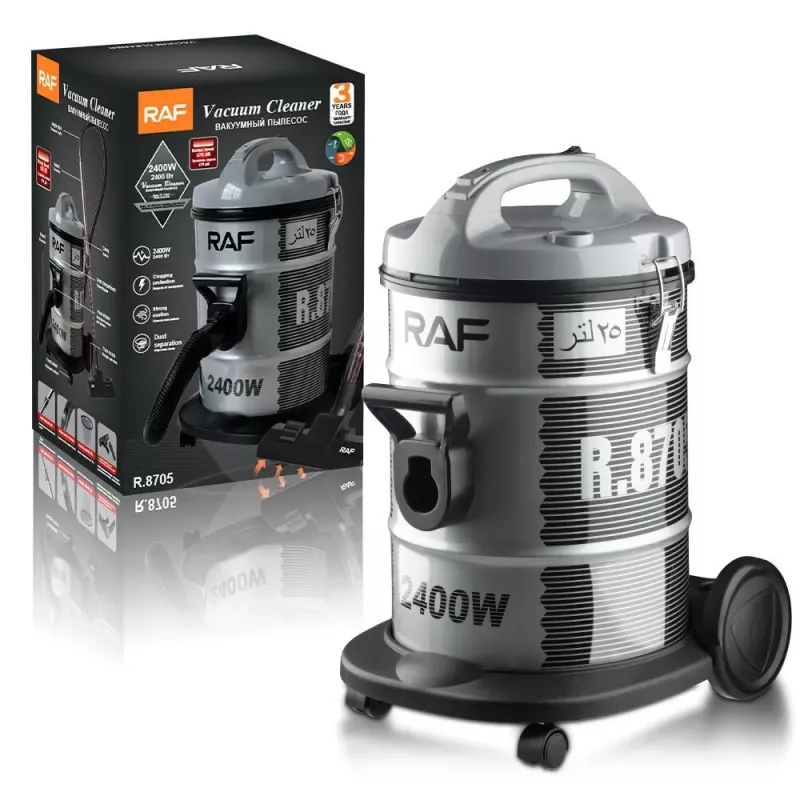 Raf Vaccum Cleaner 21L 2400W Dry Clogging Protection, Strong Suction, Dust Separation R.8705