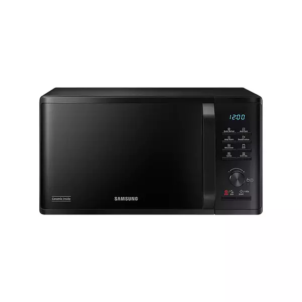 Samsung Microwave Oven 23L, 1250W, Grill, 6 Power Levels, Browning Plus Triple Distribution System, Auto Cook, Quick Defrost, Deodorization, Black Mg23K3515Ak/Sg