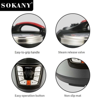 Sokany Pressure Cooker Multifunctional 6L 1000W Overheat Protection With Touch Screen SK-2401