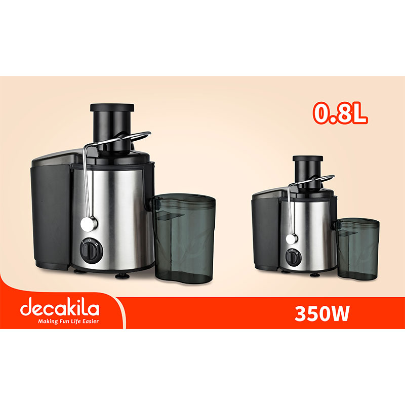 Decakila Juicer Extractor 0.8L Juice Jug With Stainless Steel Housing 350W Kejc010B Two Speed Control Anti Slip Feet Design Large Diameter Fruit Inlet 2 Decakila Juicer Extractor 0.8L Juice Jug With Stainless Steel Housing 350W Kejc010B Two Speed Control Anti Slip Feet Design Large Diameter Fruit Inlet