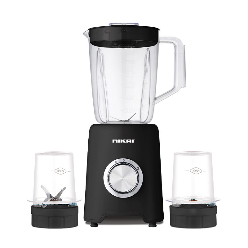Nikai Blender 1.5L With Dry Grinder 350W Nb2900Na1 3 Plastic Jars Unbreakable Jar Stainless Steel Blades 2 Speed With Pulse 1 Nikai Blender 1.5L With Dry Grinder 350W Nb2900Na1 3 Plastic Jars Unbreakable Jar Stainless Steel Blades 2 Speed With Pulse