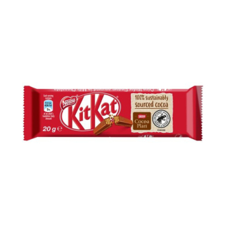 Nestle Kit Kat Milk 2 Finger Chocolate Bar 20g NKK2F (Pack of 36Pcs)